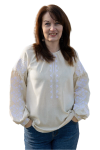 Вишиванка жіноча Ніжність лляна 258020411 льон (3XL)120 світло-бежева