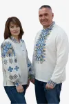 Парні вишиванки жіноча і чоловіча Святкові 1658020411 льон (М)88-92 молочні