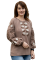 Вишиванка жіноча лляна Калина 754020411 льон  (XL)104-108 кавова