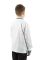 Вишиванка дитяча для хлопчика лляна сорочка з довгим рукавом 601234 льон 128см біла з блакитним  орнаментом