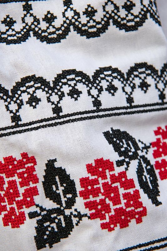 Вишиванка жіноча лляна Калина 154020411 льон (XL)104-108 біла