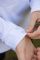 Вишиванка для хлопчика Герб лляна дитяча патріотична 7101234 льон 134см чисто біла з тризубом