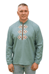 Чоловіча вишиванка Благополуччя 3201234 льон (3XL)120 сіро-зелена