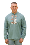 Чоловіча вишиванка Благополуччя 3201234 льон (2XL)112-116 сіро-зелена